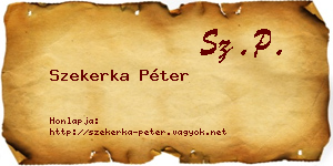 Szekerka Péter névjegykártya